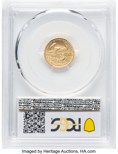 image for: 2000 Gold Eagle $5  PCGS MS70