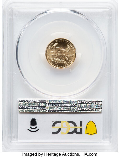 image for: 1999 Gold Eagle $5  PCGS MS70