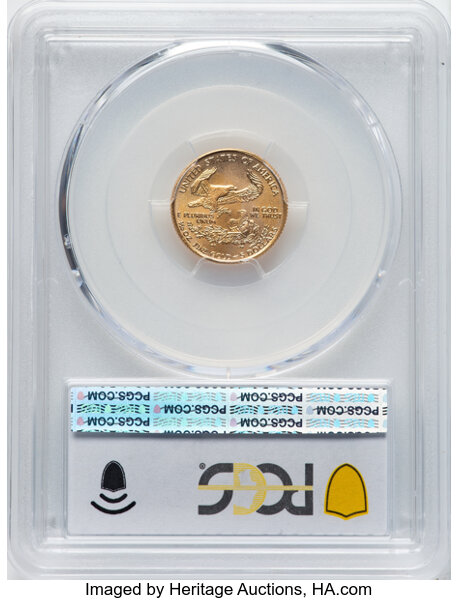 image for: 1998 Gold Eagle $5  PCGS MS70