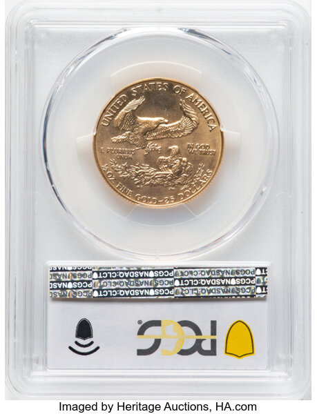 image for: 1986 Gold Eagle $25  PCGS MS70