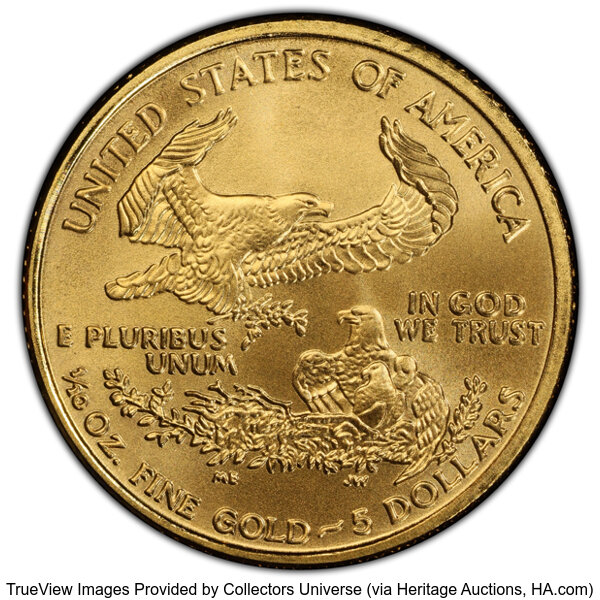 thumbnail for: 2007 Gold Eagle $5  PCGS MS70