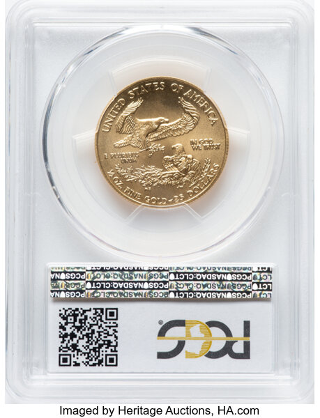 image for: 2007 Gold Eagle $25  PCGS MS70