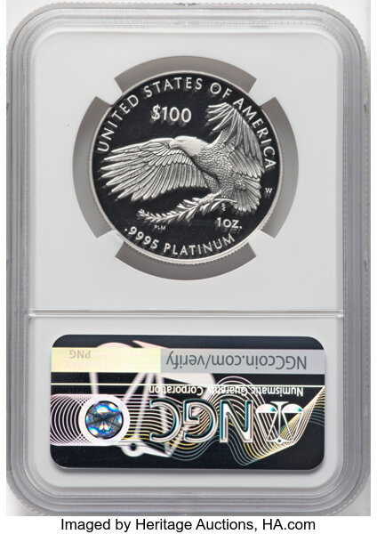 image for: 2022-W Platinum Eagle, Freedom of Speech P$100  NGC PR70 DCAM