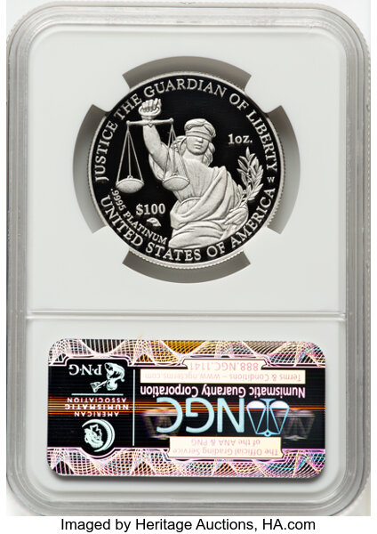 image for: 2010-W $100 One-Ounce Platinum Eagle, Early Releases, PR70 Ultra Cameo NGC. NGC Census: 0 in 70 Ultra Cameo, (11/25)....