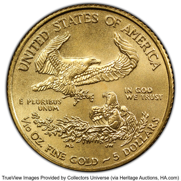 image for: 2009 Gold Eagle $5  PCGS MS70