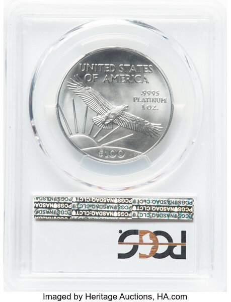 image for: 2016 $100 One-Ounce Platinum Eagle, First Strike, 1 of 201, MS70 PCGS. PCGS Population: 35 in 70 (11/25)....