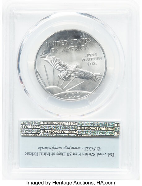 image for: 2019 $100 One-Ounce Platinum Eagle, Statue of Liberty, First Strike, MS70 PCGS....
