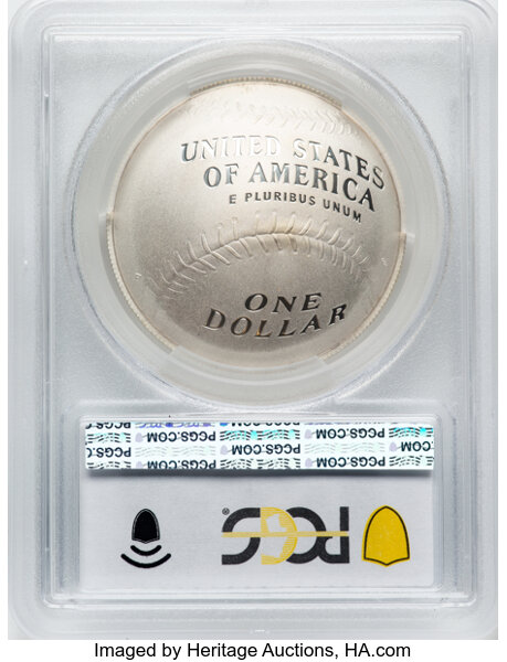 thumbnail for: 2014-P Baseball Hall of Fame S$1 PCGS PR70 DCAM