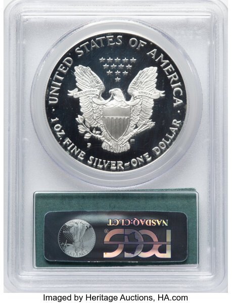 image for: 2000-P Silver Eagle $1  PCGS PR69 DCAM