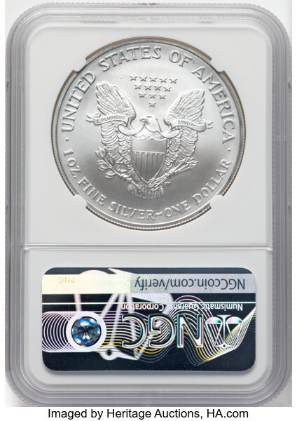 image for: 2006 Silver Eagle $1  NGC MS70