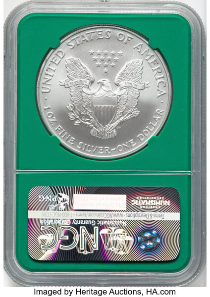 thumbnail for: 2007 Silver Eagle $1  NGC MS70