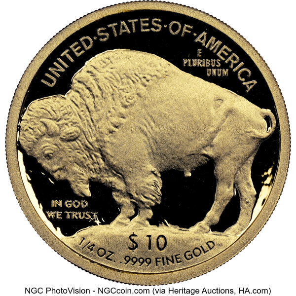 image for: 2008-W Gold Buffalo G$10  NGC PR70 DCAM