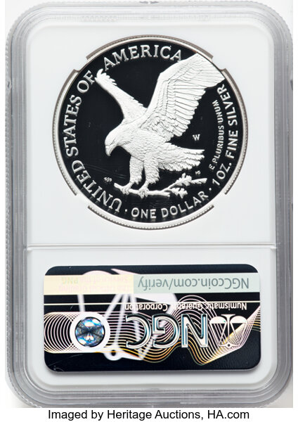 thumbnail for: 2021-W Silver Eagle, Type 2 $1  NGC PR70 DCAM