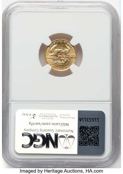 image for: 1986 Gold Eagle $5  NGC MS70