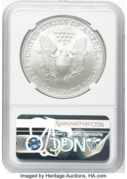 thumbnail for: 2006-W Silver Eagle, Burnished $1  NGC MS70