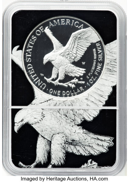 thumbnail for: 2021-W Silver Eagle, Type 2 $1  NGC PR70 DCAM
