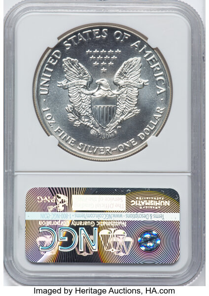 thumbnail for: 1992 Silver Eagle $1  NGC MS70