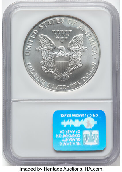 image for: 1998 Silver Eagle $1  NGC MS70