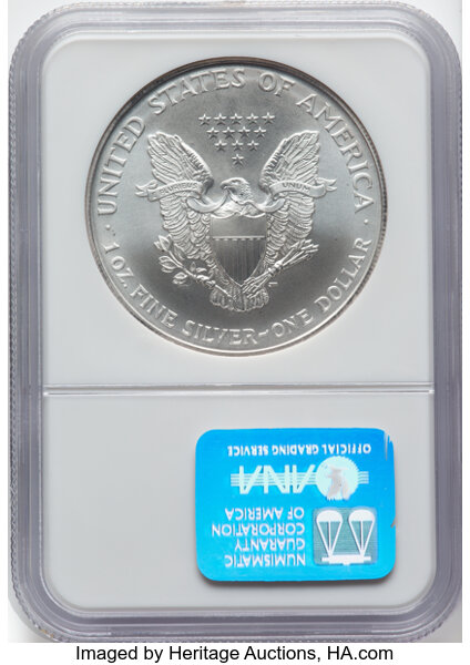 image for: 1995 Silver Eagle $1  NGC MS70