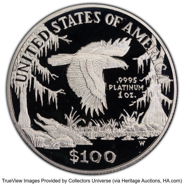 thumbnail for: 1999-W Platinum Eagle P$100  PCGS PR70 DCAM