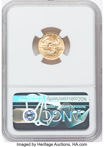 image for: 1988 Gold Eagle $5  NGC MS70
