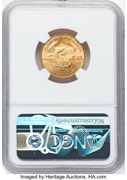 image for: 2001 Gold Eagle $10  NGC MS69