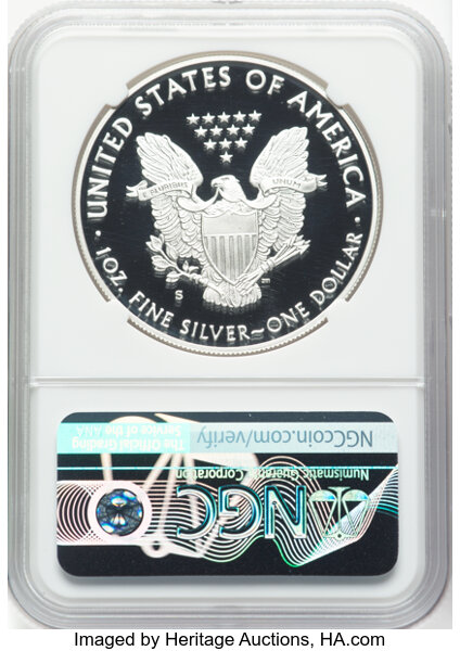 image for: 2020-S $1 Silver Eagle, First Day of Issue, PR70 Ultra Cameo NGC. Authentic hand-signed, John M. Mercanti. CDN: $77 Whsle. ...