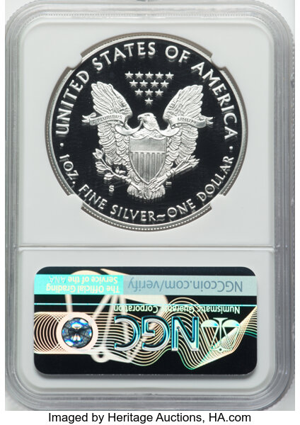 image for: 2017-S $1 Silver Eagle, PR70 Ultra Cameo NGC. Authentic hand-signed, Edmund C. Moy. CDN: $110 Whsle. Bid for NGC/PCGS PR70....