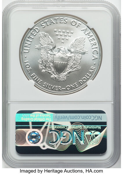 image for: 2020-(P) $1 Silver Eagle, Emergency Issue Struck at Philadelphia, First Day of Issue, MS70 NGC. NGC Census: 0 in 70, (10/25...