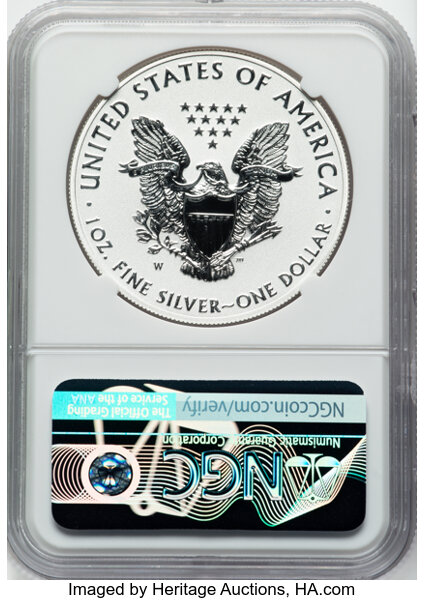 thumbnail for: 2021-W Silver Eagle, Type 1 $1  NGC PR70 DCAM