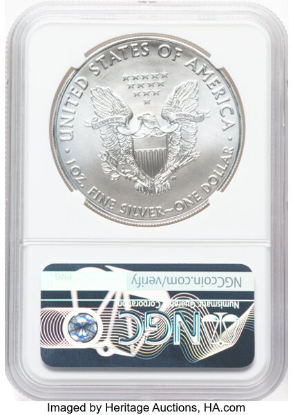 thumbnail for: 2020-(P) Silver Eagle $1  NGC MS70