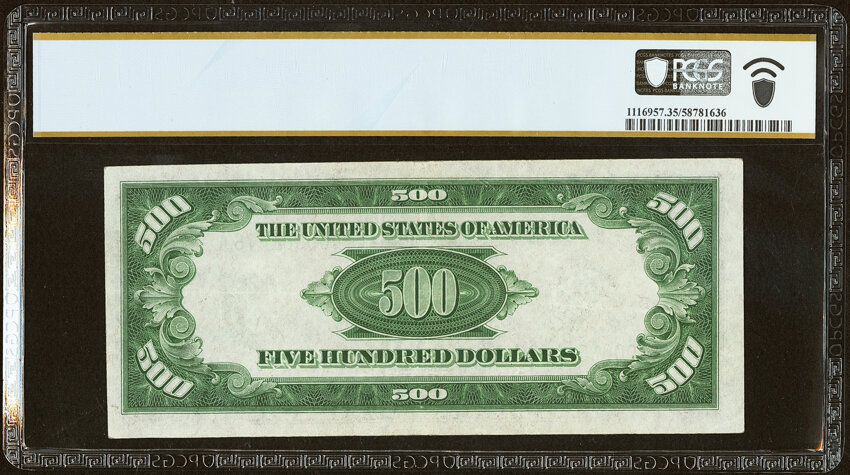image for: Fr. 2202-G $500 1934A Federal Reserve Note. PCGS Banknote Choice VF 35....