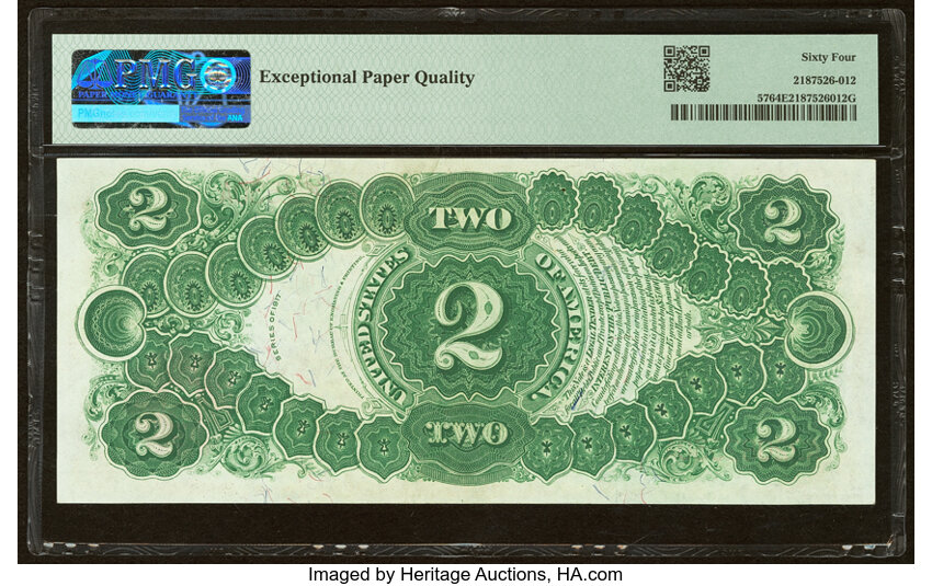 image for: Fr. 57 $2 1917 Legal Tender PMG Choice Uncirculated 64 EPQ....