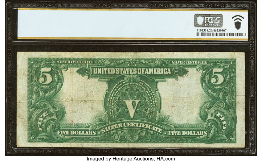 image for: Fr. 278 $5 1899 Silver Certificate PCGS Banknote Very Fine 20....