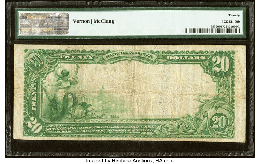 image for: Joliet, IL - $20 1902 Plain Back Fr. 653 The Joliet National Bank Ch. # 4520 PMG Very Fine 20....