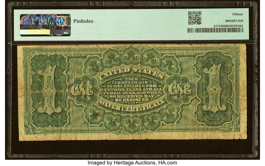 image for: Fr. 217 $1 1886 Silver Certificate PMG Choice Fine 15....