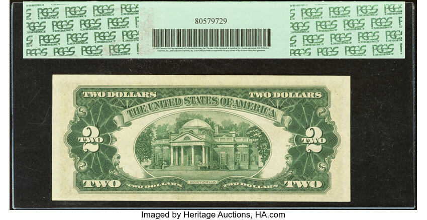 image for: Radar Serial Number 67655676 Fr. 1511 $2 1953B Legal Tender Note. PCGS Choice New 63PPQ....