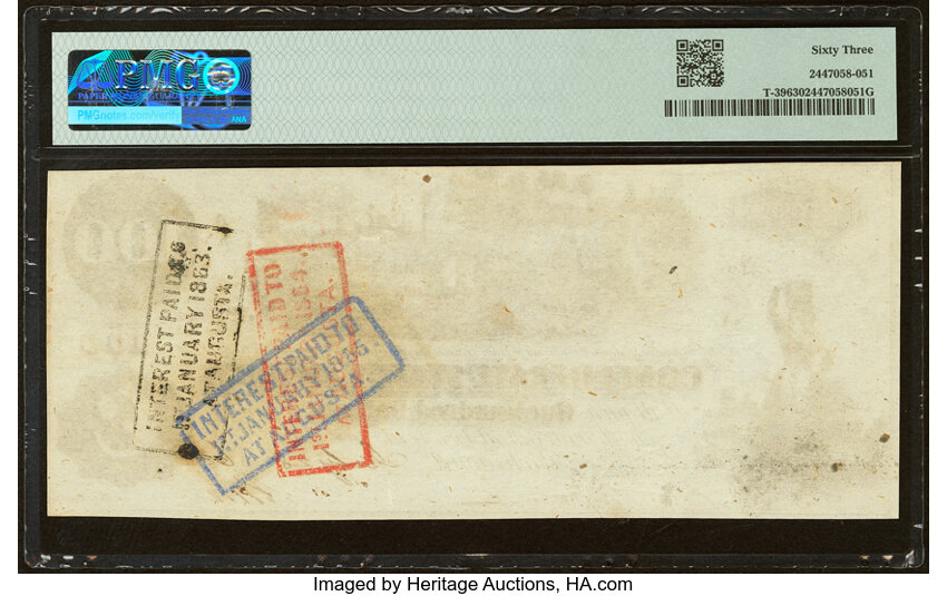 image for: T39 $100 1862 PF-5 Cr. 290 PMG Choice Uncirculated 63....