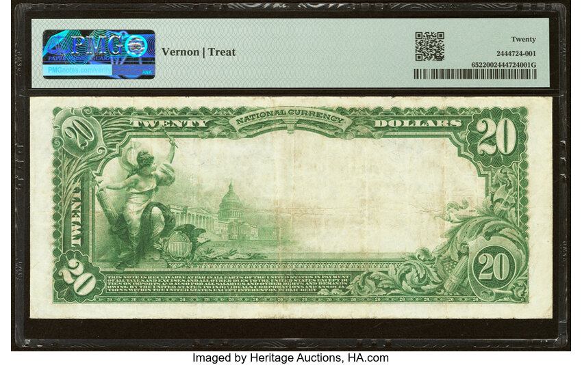 image for: Rockford, IL - $20 1902 Plain Back Fr. 652 The Manufacturers National Bank & Trust Company Ch. # 3952 PMG Very Fine 20....