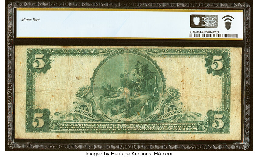 image for: Fort Worth, TX - $5 1902 Plain Back Fr. 609 The Texas National Bank Ch. # (S)12371 PCGS Banknote Very Fine 20....