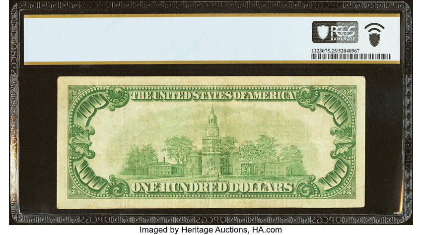image for: Fort Worth, TX - $100 1929 Ty. 1 The Fort Worth National Bank Ch. # 3131 PCGS Banknote Very Fine 25....