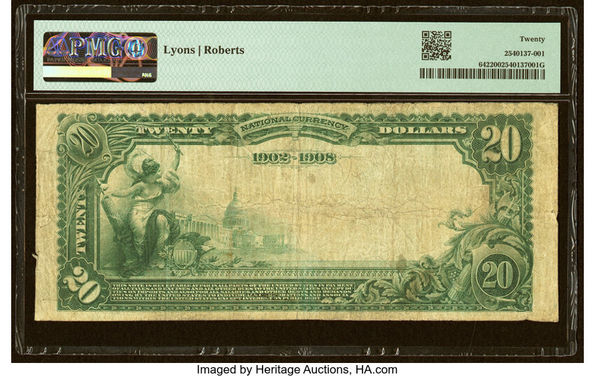 image for: Fort Worth, TX - $20 1902 Date Back Fr. 642 The State National Bank Ch. # (S)3221 PMG Very Fine 20....