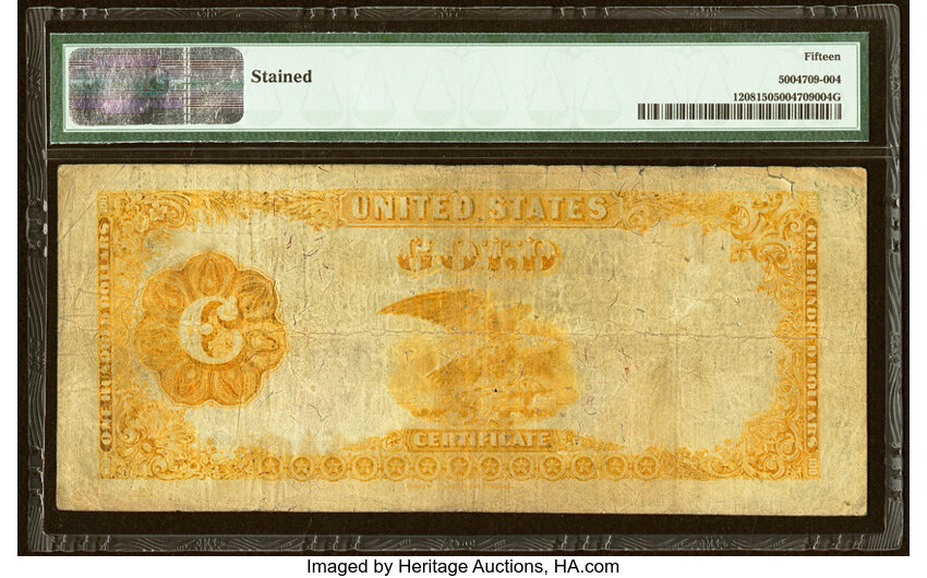 image for: Fr. 1208 $100 1882 Gold Certificate PMG Choice Fine 15....