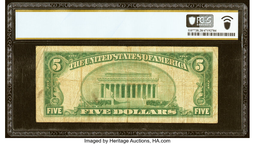 image for: Fr. 1951-K $5 1928A Federal Reserve Note. PCGS Banknote Very Fine 20....