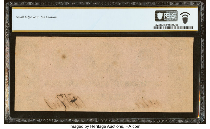 image for: T55 $1 1862 PF-7 Cr. 398 PCGS Banknote Choice AU 58....