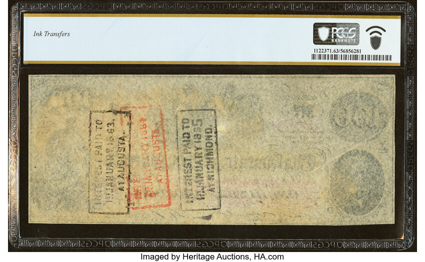 image for: T41 $100 1862 PF-20 Cr. 316A PCGS Banknote Choice Unc 63....