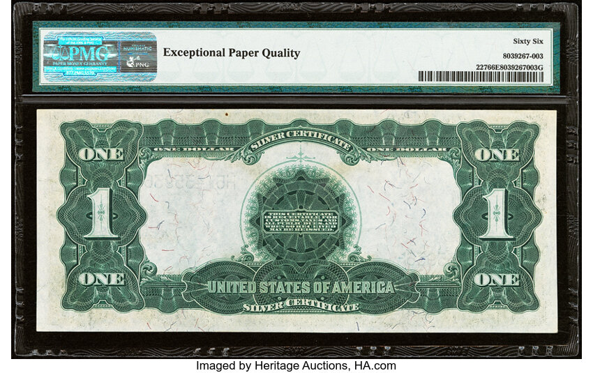 image for: Fr. 227 $1 1899 Silver Certificate PMG Gem Uncirculated 66 EPQ....