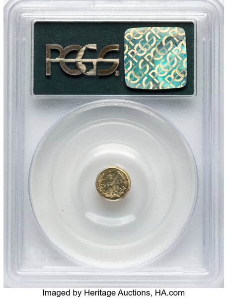 image for: 1872 25C Liberty Round, BG-816, R.6, AU53 PCGS. Housed in a Generation 3.0 green label holder. PCGS Population: 1 in 53, 27...