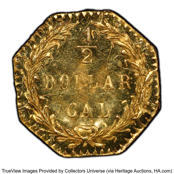 image for: 1875 50C Indian Octagonal, BG-948, High R.5, MS64 Prooflike PCGS. PCGS Population: 2 in 64, 0 finer (11/25). ...