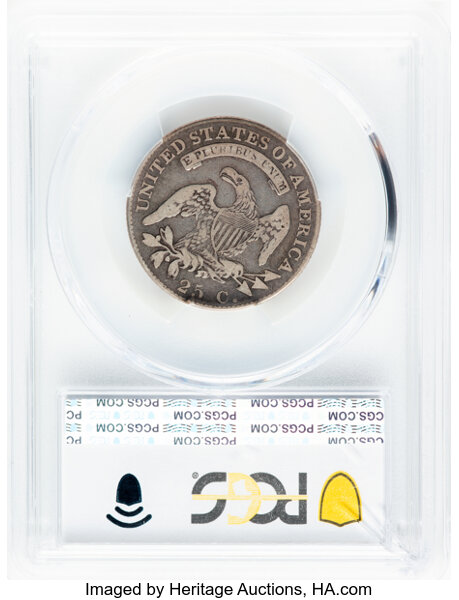 image for: 1825/4/(2) 25C B-3, FS-303, R.3, VG8 PCGS. PCGS Population: 20 in 8, 106 finer (11/25). CDN: $190 Whsle. Bid for NGC/PCGS V...